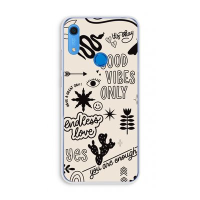 Good vibes: Huawei Y6s Transparant Hoesje
