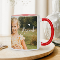 Mok met foto en tekst - Rood - 325 ml