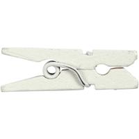 Creativ Company Mini wasknijpers, l: 25 mm, b: 3 mm, wit, 36 stuk/ 1 doos