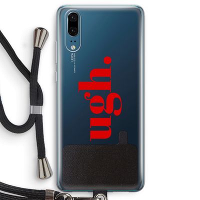 Ugh: Huawei P20 Transparant Hoesje met koord