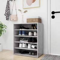 Schoenenkast 60x35x70 cm bewerkt hout betongrijs