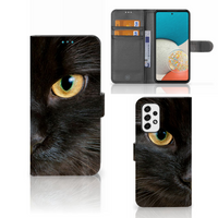 Samsung Galaxy A53 Telefoonhoesje met Pasjes Zwarte Kat