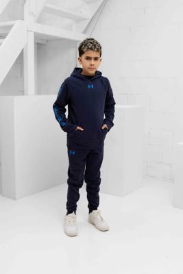 Under Armour Rival Fleece Trainingspak Kids Donkerblauw - Maat 140 - Kleur: Donkerblauw | Soccerfanshop