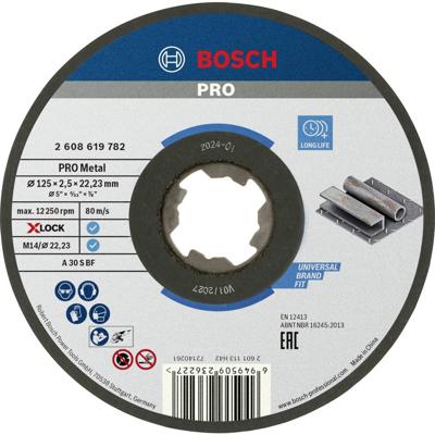 Bosch Accessories Standard for Metal 2608619782 Doorslijpschijf recht 125 mm 1 stuk(s) Metaal