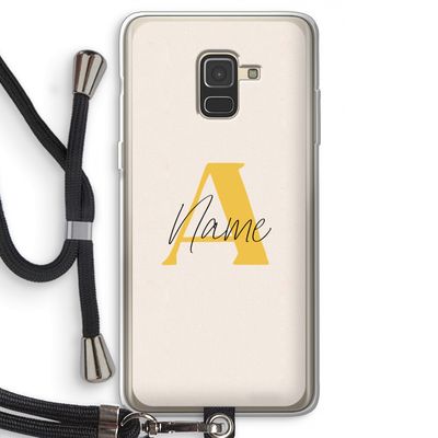 Amber Script: Samsung Galaxy A8 (2018) Transparant Hoesje met koord