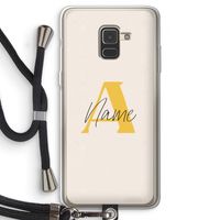 Amber Script: Samsung Galaxy A8 (2018) Transparant Hoesje met koord