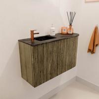 Toiletmeubel Mondiaz Joya Dlux | 71.6 cm | Meubelkleur Dusk | Faye wastafel Lava Wasbak Links | 1 kraangat