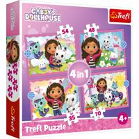 Trefl Gabby's Dollhouse 4in1 Puzzel 35-70 Stukjes - thumbnail