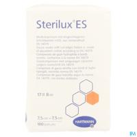 Sterilux Es 7,5x7,5cm 8l.nst. 100 P/s