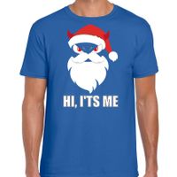 Devil Santa Kerstshirt / Kerst outfit Hi its me blauw voor heren - thumbnail