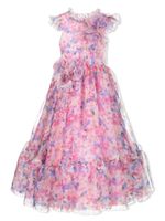 MARCHESA KIDS COUTURE Jurk met bloemenprint - Roze - thumbnail