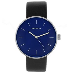 Prisma Herenhorloge P.1246.116G Lederen band Zilverkleurig