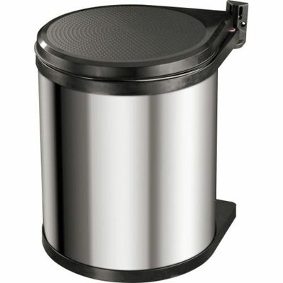 Vuilnisemmer Hailo Compact-Box Staal 15 L Zwart Grijs Integreerbaar
