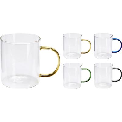 Koffie- Theeglas met gekleurd oor