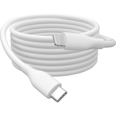 Digitus USB-kabel USB 2.0 Apple Lightning stekker, USB-C stekker 2.00 m Wit Flexibel, Zeer flexibel, Met USB, Silicone, Uitstekende verouderingseigenschappen,