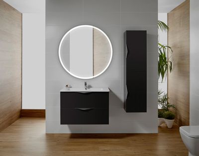 FOCCO UMA LED design spiegel 75cm rond met spiegelverwarming FOCCO UMA LED design spiegel 75cm rond met spiegelverwarming