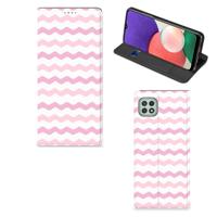 Samsung Galaxy A22 5G | Hoesje met Magneet | Waves Roze