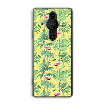 Flamingo party: Sony Xperia Pro-I Transparant Hoesje