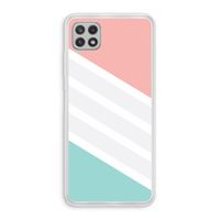 Strepen pastel: Samsung Galaxy A22 4G Transparant Hoesje