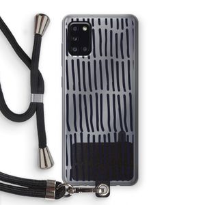Moroccan stripes: Samsung Galaxy A31 Transparant Hoesje met koord