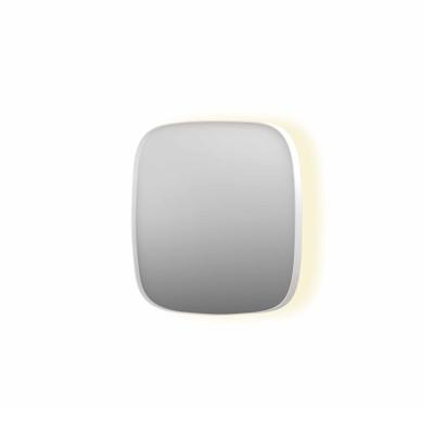 Spiegel INK SP30 40x4x40 cm incl. Indirect LED-Verlichting Rondom en Spiegelverwarming Mat Wit