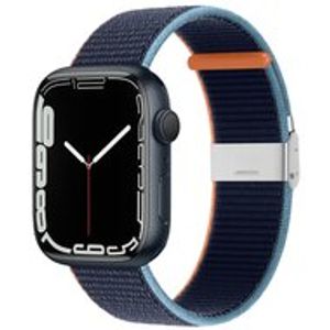 Nylon bandje met klemsluiting - Navy - Geschikt voor Apple Watch 38mm / 40mm / 41mm