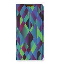 Samsung Galaxy M52 Stand Case Abstract Green Blue - thumbnail