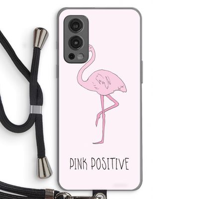 Pink positive: OnePlus Nord 2 5G Transparant Hoesje met koord