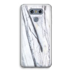 Gestreepte marmer: LG G6 Transparant Hoesje