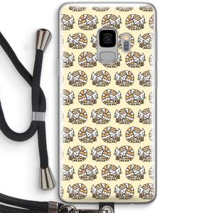Slapende poes: Samsung Galaxy S9 Transparant Hoesje met koord