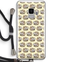 Slapende poes: Samsung Galaxy S9 Transparant Hoesje met koord