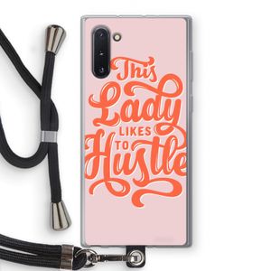 Hustle Lady: Samsung Galaxy Note 10 Transparant Hoesje met koord