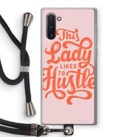 Hustle Lady: Samsung Galaxy Note 10 Transparant Hoesje met koord