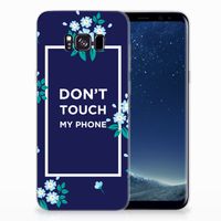 Samsung Galaxy S8 Plus Silicone-hoesje Flowers Blue DTMP