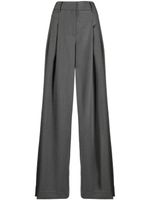 TWP pantalon palazzo à détails plissés - Gris