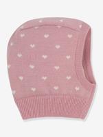 Baby muts met hartjes van wol en katoen PETIT BATEAU rozen