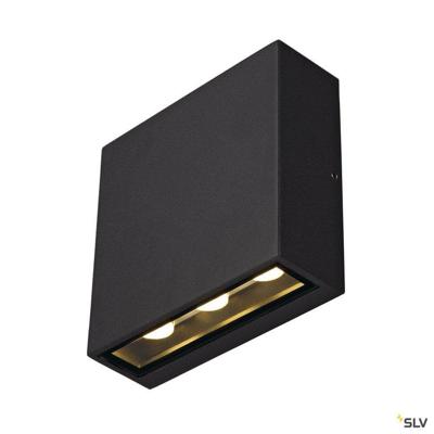 SLV Strakke muurlampBig Quad zwart - 1005126
