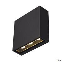 SLV Strakke muurlampBig Quad zwart - 1005126