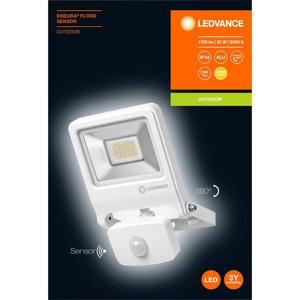 LEDVANCE ENDURA® FLOOD Sensor Warm White L 4058075239692 LED-buitenschijnwerper met bewegingsmelder 20 W Warmwit