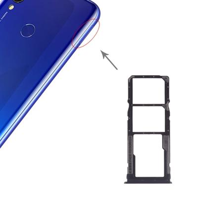 SIM-kaart lade + SIM-kaart lade + micro SD-kaart voor Xiaomi Redmi 7 (zwart)