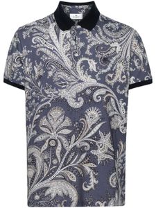 ETRO polo à motif cachemire - Bleu