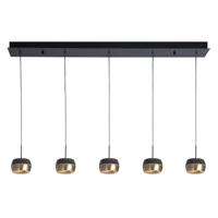 Highlight 5-lichts hanglampNova recht zwart met goud - H5193.38