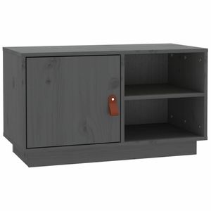 vidaXL Tv-meubel 70x34x40 cm massief grenenhout grijs