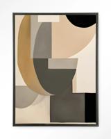 Urban Cotton Wandkleed 'Tighten' 110 x 145cm in Floating Frame - black