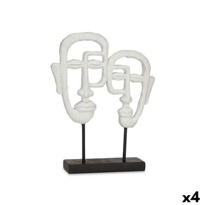 Decoratieve figuren Gift Decor YZ211914 YZ211914 Wit Gezicht 27 x 32,5 x 10,5 cm (4 Stuks)
