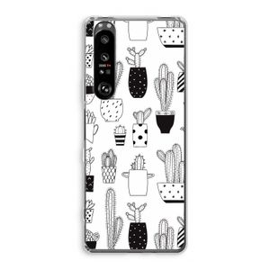 Cactusmotief: Sony Xperia 1 III Transparant Hoesje