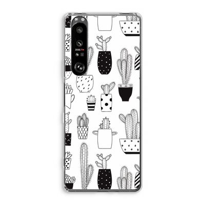 Cactusmotief: Sony Xperia 1 III Transparant Hoesje