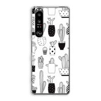 Cactusmotief: Sony Xperia 1 III Transparant Hoesje