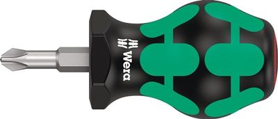 Wera Schroevendraaier | maat PH 2 | klinglengte 25 mm | 2-componentengreep | ronde kling | 1 stuk - 05008851001 - 05008851001