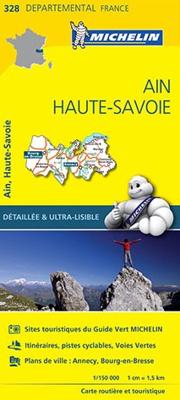 Wegenkaart - landkaart 328 Ain - Haute Savoie | Michelin Wegenkaart - landkaart 328 Ain - Haute Savoie | Michelin